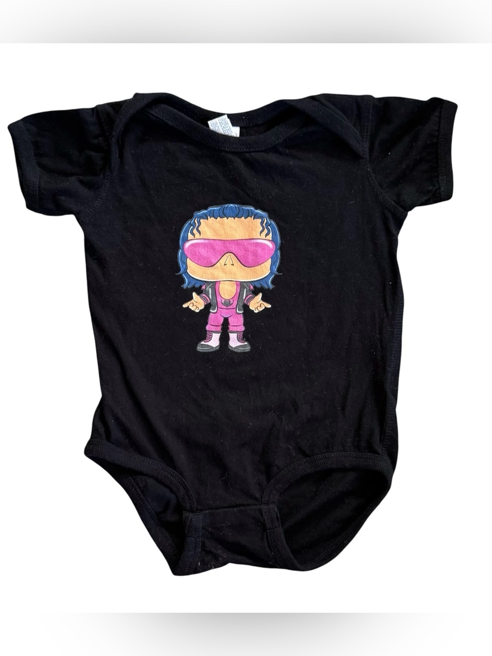 Black Kids One-Piece Bodysuit with Bret Hart